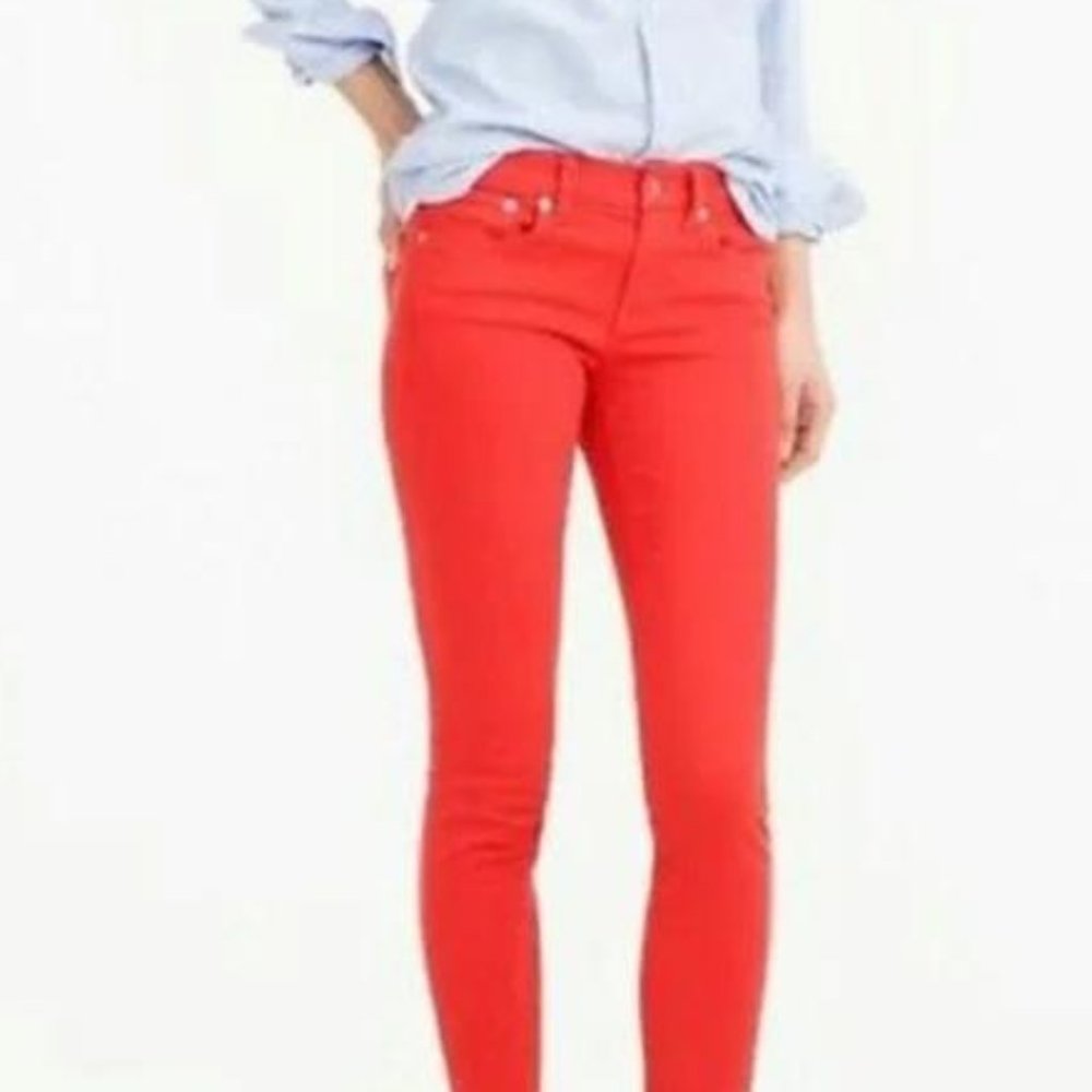 J Crew Toothpick Coal Skinny Jeans 27 in orange